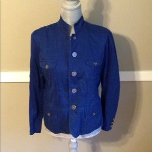 Chicos blue blazer size 0